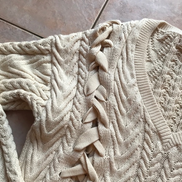 ZARA Knit Tie up Aaron Sweater - Picture 3 of 8